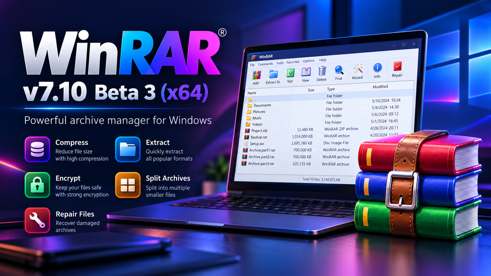 WinRAR v7.10 Beta 3 (x64)
