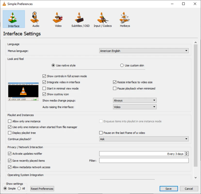 VLC Media Player screenshot