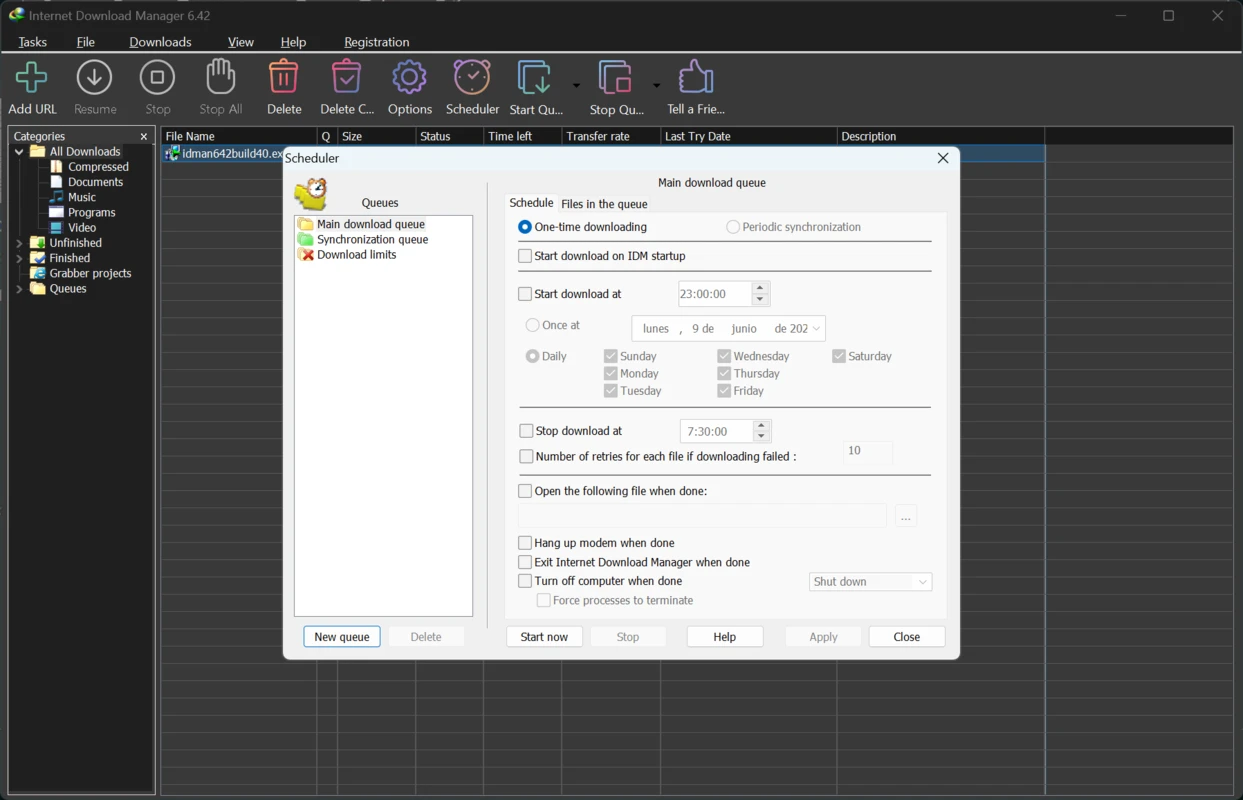 Internet Download Manager 6 IDM Free Download screenshot